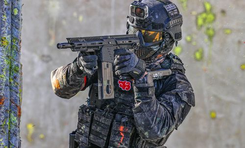 OPFOR force-on-force training operator in full tactical kit